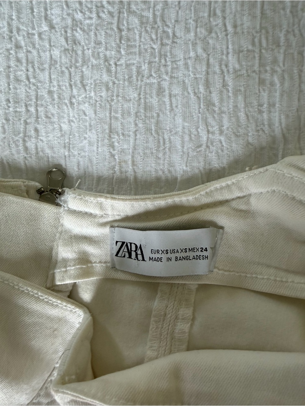 Zara White Denim Corset Top